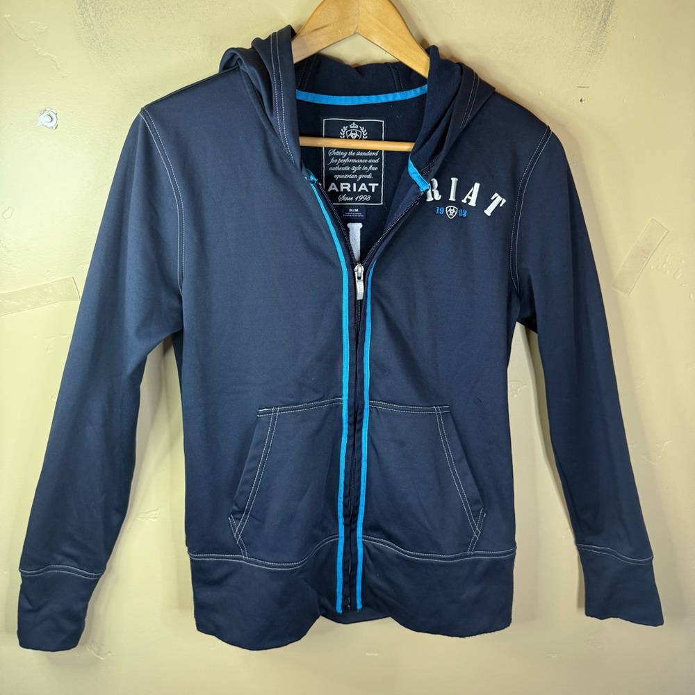 ARIAT WOMENS CADENCE HOODIE FLEECE NAVY BLUE ECLYPSE Size Medium Outdoor Active